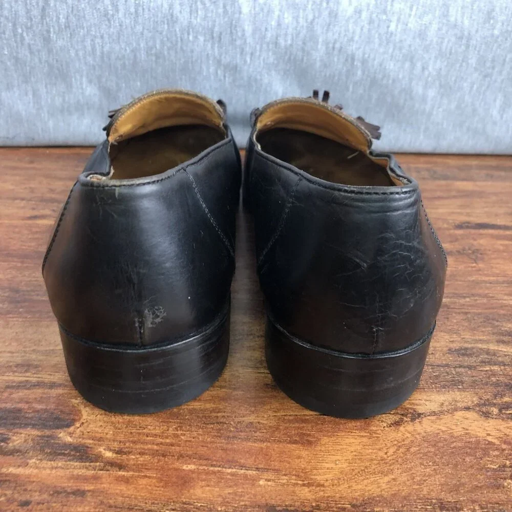 Johnston & Murphy Men SZ 10.5 M‎ Made in Italy Brown Kiltie Tassel Loafer Shoes